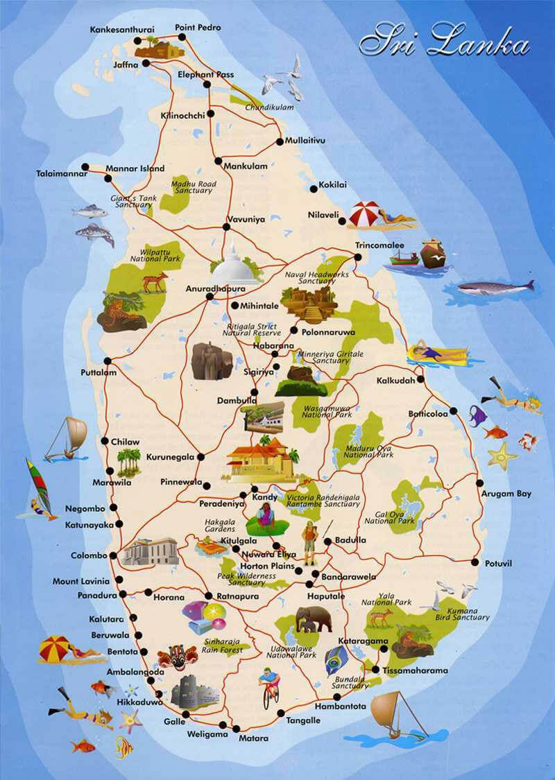 Achini Lanka Travels sri Lanka Map | achinilankatravels.com
